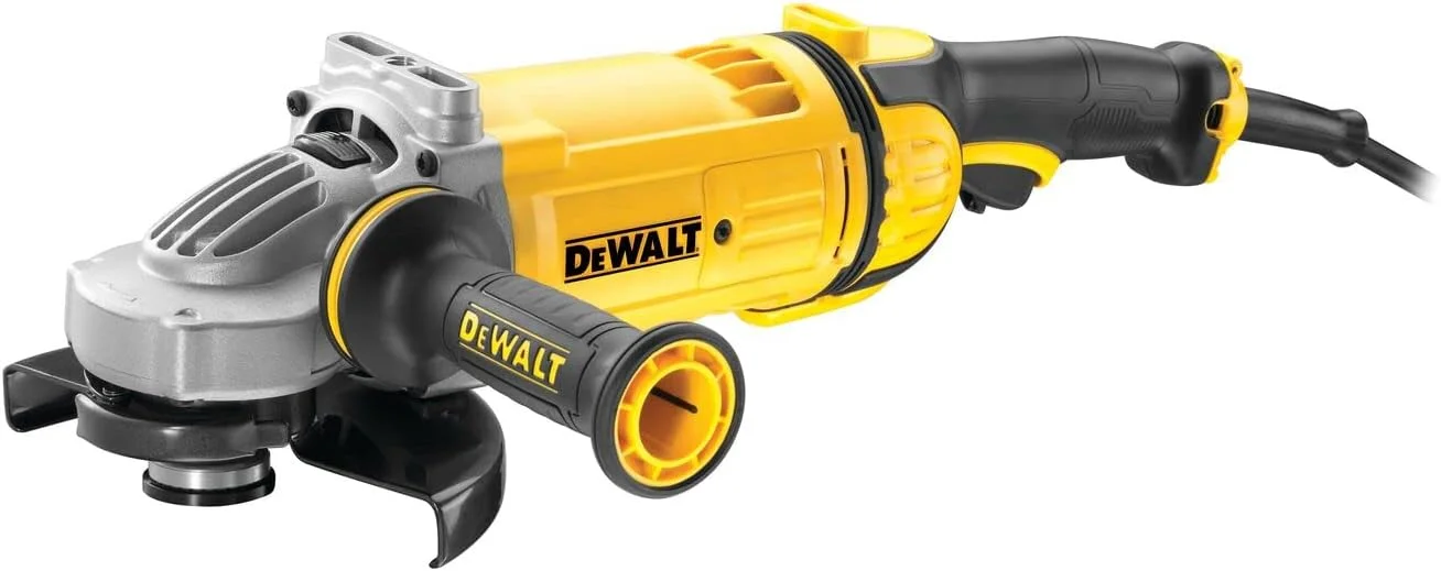 دستگاه فرز بزرگ زاویه ای 180 میلی متری 2400 واتی Dewalt با کلید قفل شونده، زرد/مشکی، DWE4557-B5 دستگاه فرز بزرگ زاویه ای 180 میلی متری 2400 واتی Dewalt با کلید قفل شونده، زرد/مشکی، DWE4557-B5