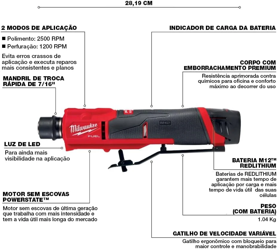 دستگاه پرداخت لاستیک میلواکی - 12 ولت مدل Fuel 2409-22 به همراه 2 باتری، 1 شارژر دو ولتی و 1 کیف دستگاه پرداخت لاستیک میلواکی - 12 ولت مدل Fuel 2409-22 به همراه 2 باتری، 1 شارژر دو ولتی و 1 کیف