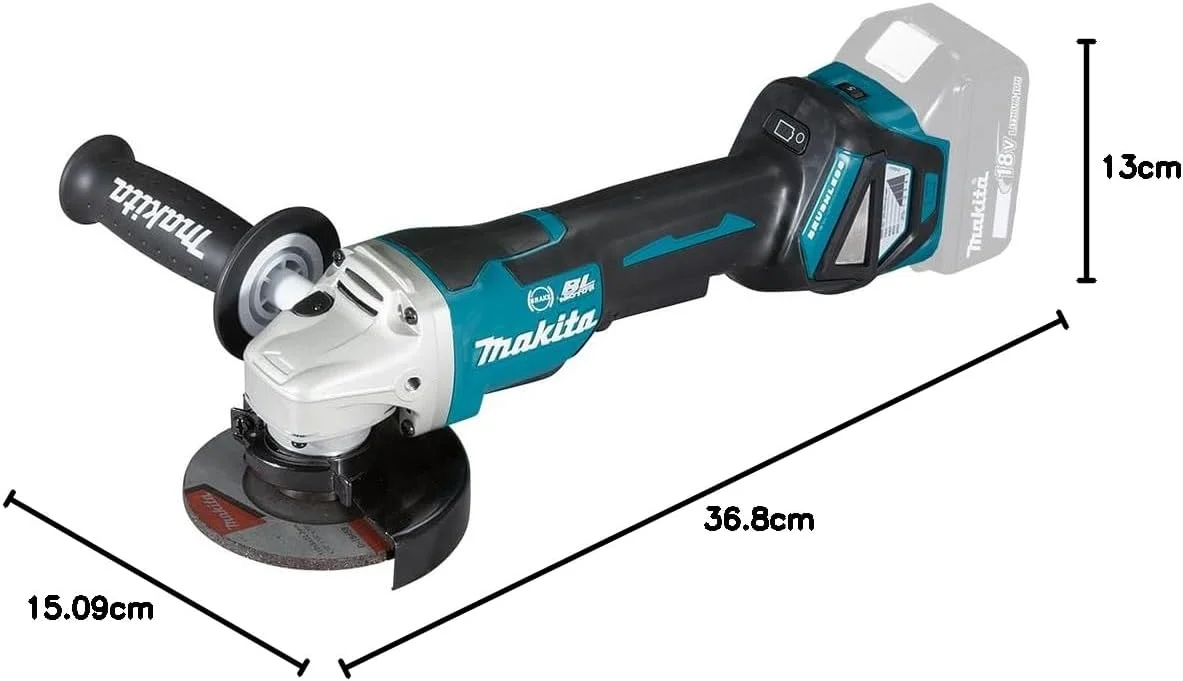 دستگاه فرز آهنگری شارژی 115 میلیمتری ماکیتا مدل DGA467Z، 18 ولت، لیتیوم-یون، LXT، براشلس (بدون باتری و شارژر) دستگاه فرز آهنگری شارژی 115 میلیمتری ماکیتا مدل DGA467Z، 18 ولت، لیتیوم-یون، LXT، براشلس (بدون باتری و شارژر)