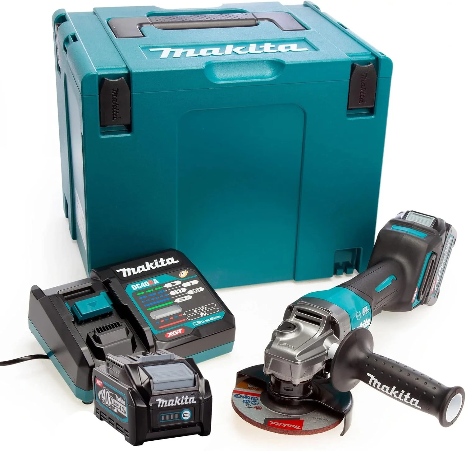 دستگاه فرز زاویه ای شارژی ماکیتا مدل GA012GM202 (کلید پدالی) 115 میلی متر به همراه 2 عدد باتری 4.0 آمپر XGT مدل BL4040 و 1 عدد شارژر XGT مدل DC40RA دستگاه فرز زاویه ای شارژی ماکیتا مدل GA012GM202 (کلید پدالی) 115 میلی متر به همراه 2 عدد باتری 4.0 آمپر XGT مدل BL4040 و 1 عدد شارژر XGT مدل DC40RA