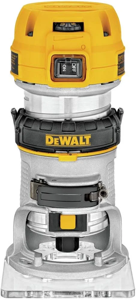 فرز انگشتی DEWALT، پایه ثابت، 1-1/4 اسب بخار، 11 آمپر، سرعت متغیر با ماشه، سیمی (DWP611) فرز انگشتی DEWALT، پایه ثابت، 1-1/4 اسب بخار، 11 آمپر، سرعت متغیر با ماشه، سیمی (DWP611)