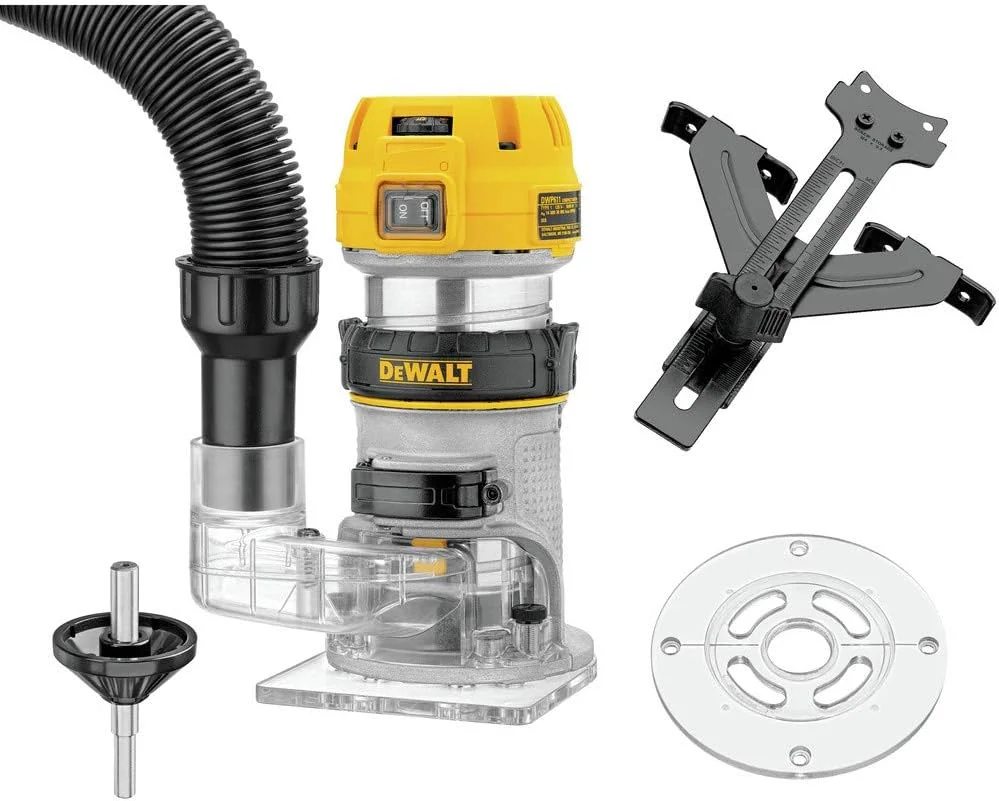 فرز انگشتی DEWALT، پایه ثابت، 1-1/4 اسب بخار، 11 آمپر، سرعت متغیر با ماشه، سیمی (DWP611) فرز انگشتی DEWALT، پایه ثابت، 1-1/4 اسب بخار، 11 آمپر، سرعت متغیر با ماشه، سیمی (DWP611)