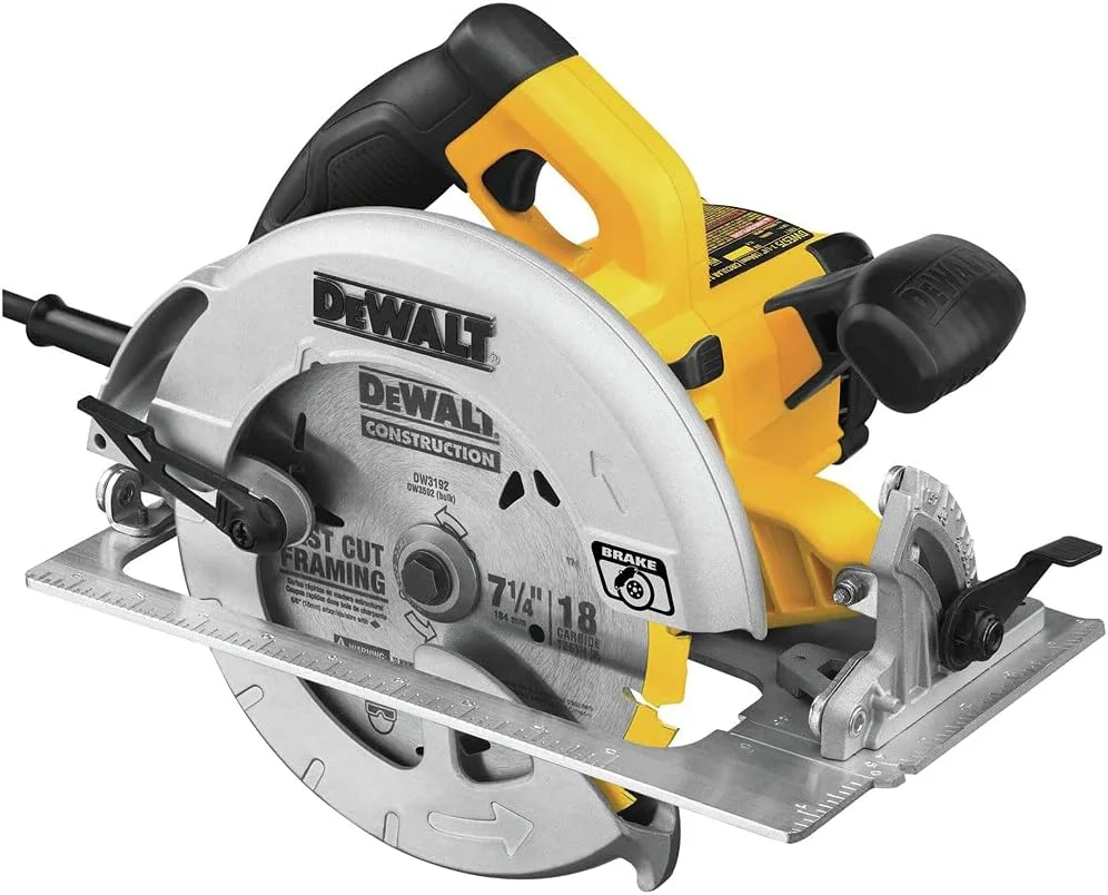 اره دیسکی 7-1/4 اینچی DEWALT با ترمز الکتریکی، 15 آمپر (DWE575SB)
