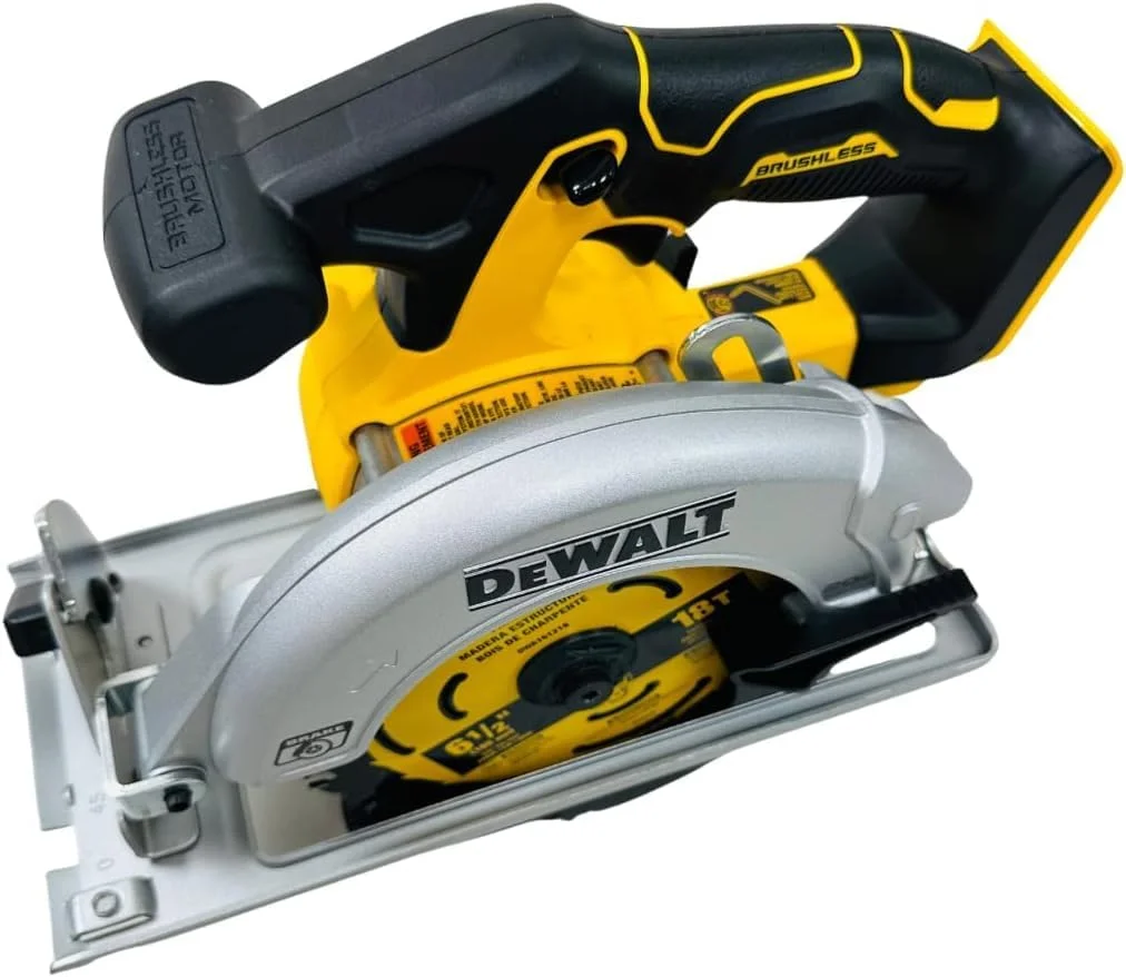 اره دایره ای 20 ولت DEWALT DCS566، اره دایره ای 6.5 اینچی شارژی 20 ولت (فقط ابزار خالی، بسته بندی فله ای)، زرد اره دایره ای 20 ولت DEWALT DCS566، اره دایره ای 6.5 اینچی شارژی 20 ولت (فقط ابزار خالی، بسته بندی فله ای)، زرد