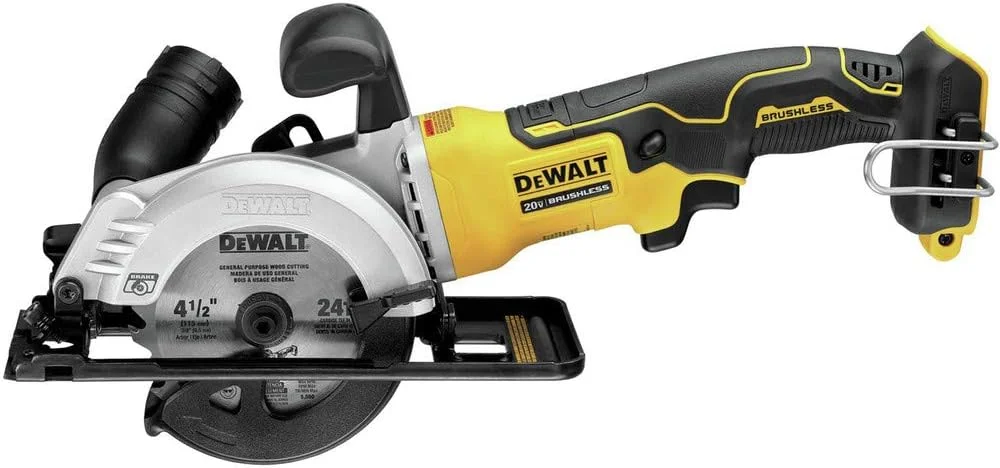 اره دیسکی گرد شارژی 20 ولت DEWALT ATOMIC، 4-1/2 اینچ، فقط ابزار (DCS571B) اره دیسکی گرد شارژی 20 ولت DEWALT ATOMIC، 4-1/2 اینچ، فقط ابزار (DCS571B)