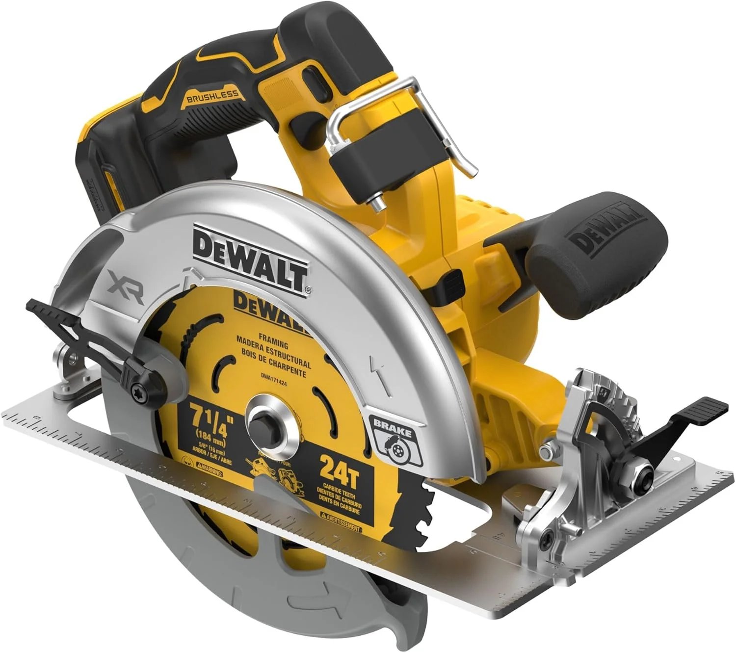 اره دیسکی گرد شارژی براشلس 7-1/4 اینچی 20 ولت DEWALT MAX* XR (فقط ابزار) (DCS590B)