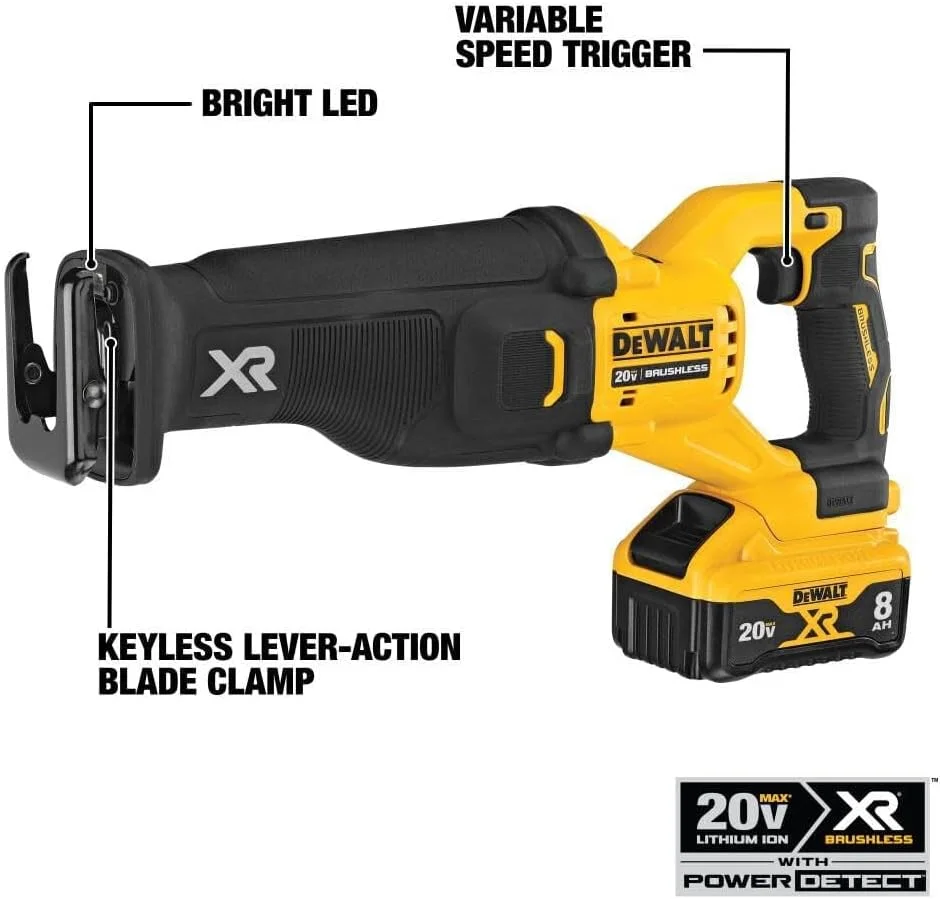 اره عمود بر شارژی براشلس 20 ولت مکس XR دیوالت با فناوری POWER DETECT (فقط ابزار) (DCS368B) اره عمود بر شارژی براشلس 20 ولت مکس XR دیوالت با فناوری POWER DETECT (فقط ابزار) (DCS368B)