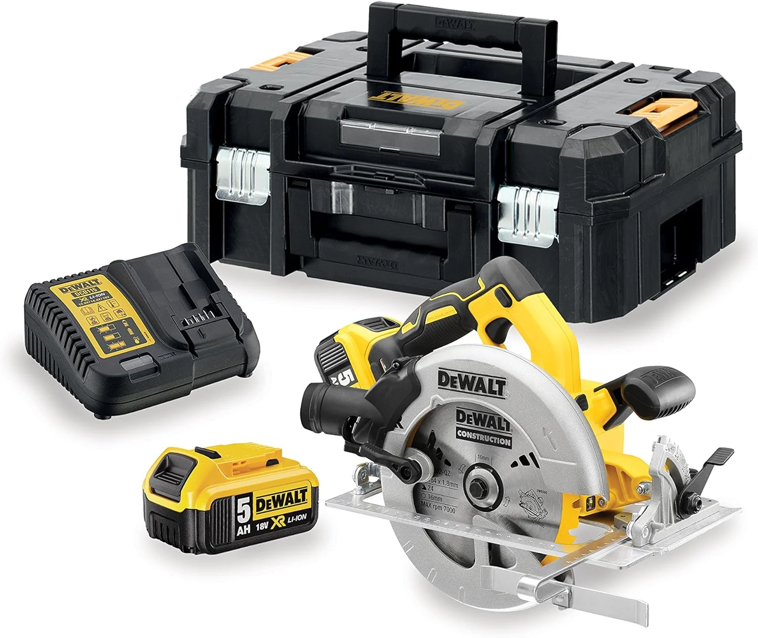 اره دیسکی شارژی 18 ولت 5 آمپر 1 وات Dewalt DCS570P2-QW (بسته 2 عددی)