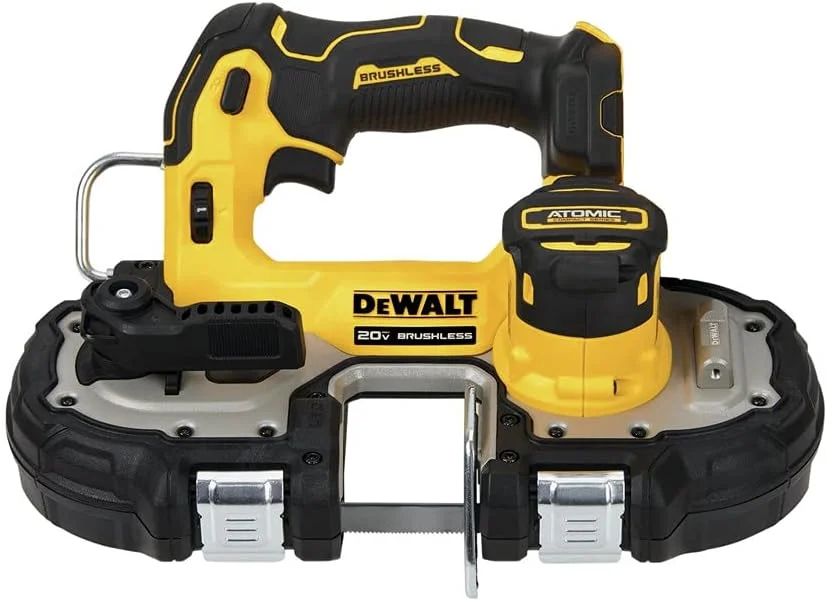 اره نواری جمع و جور بی سیم براشلس 20 ولت DEWALT DCS377B Atomic (فقط ابزار)