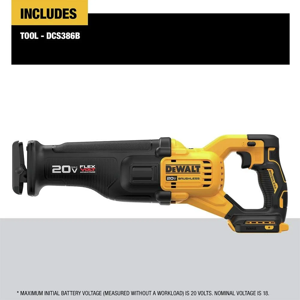 اره عمودبر شارژی 20 ولت ماکس* DEWALT FLEXVOLT، فقط ابزار (DCS386B)