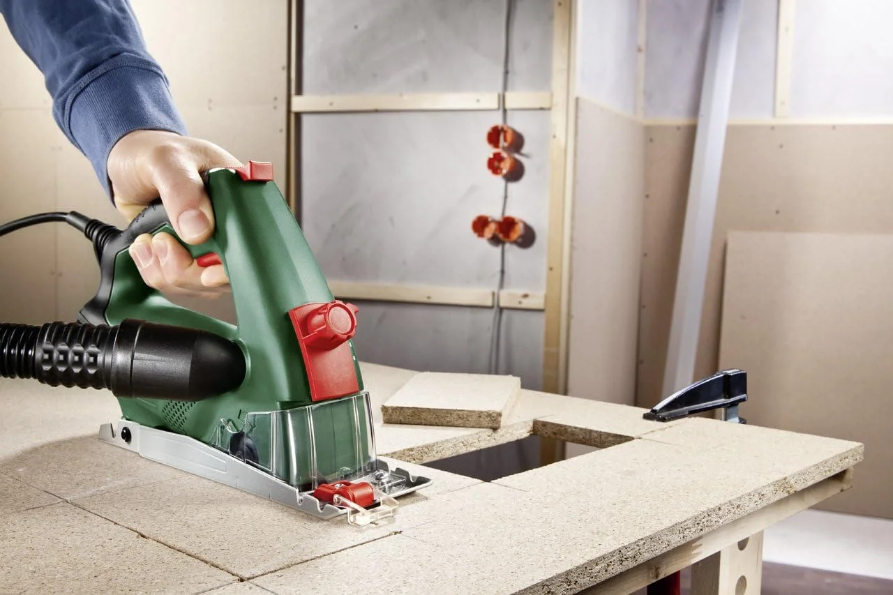 اره گرد بر کوچک چند منظوره بوش PKS 16 - تیغه 65 میلی متری، 3 دندانه، اکسید آلومینیوم، 400 وات، 24 ولت، 1 آمپر، 2.2 کیلوگرم، 28x11x38.2 سانتی متر، سبز