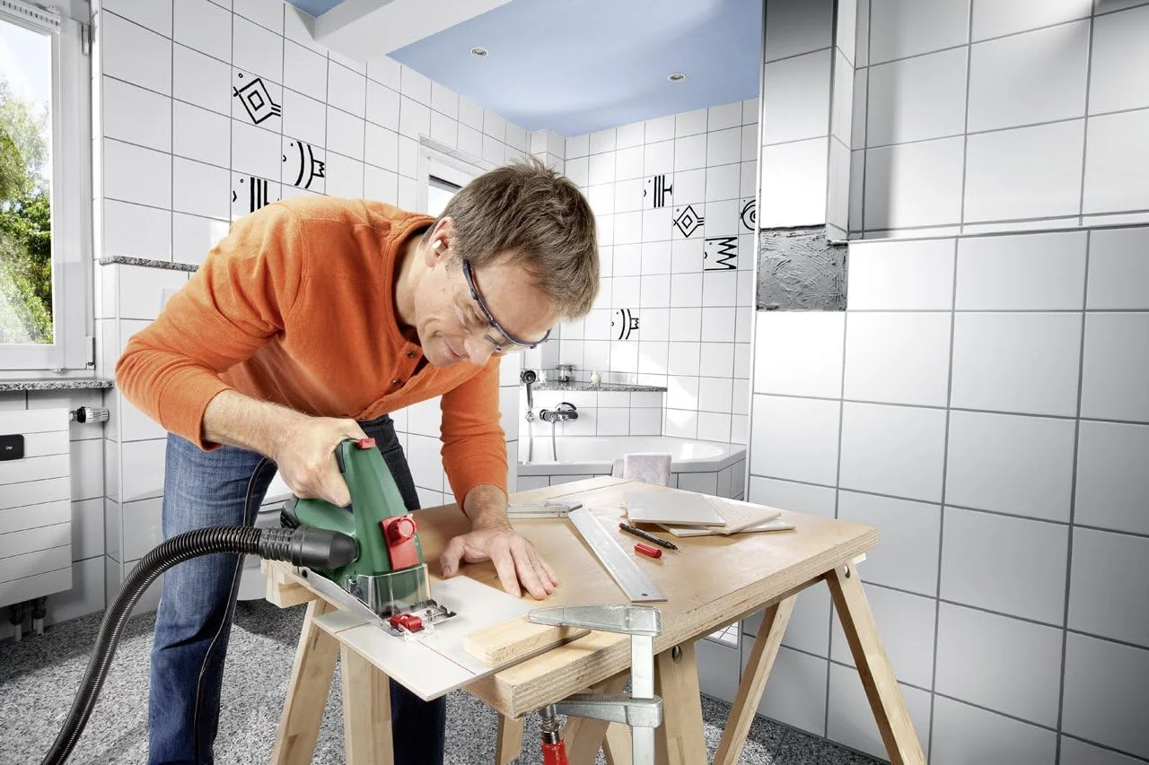 اره گرد بر کوچک چند منظوره بوش PKS 16 - تیغه 65 میلی متری، 3 دندانه، اکسید آلومینیوم، 400 وات، 24 ولت، 1 آمپر، 2.2 کیلوگرم، 28x11x38.2 سانتی متر، سبز