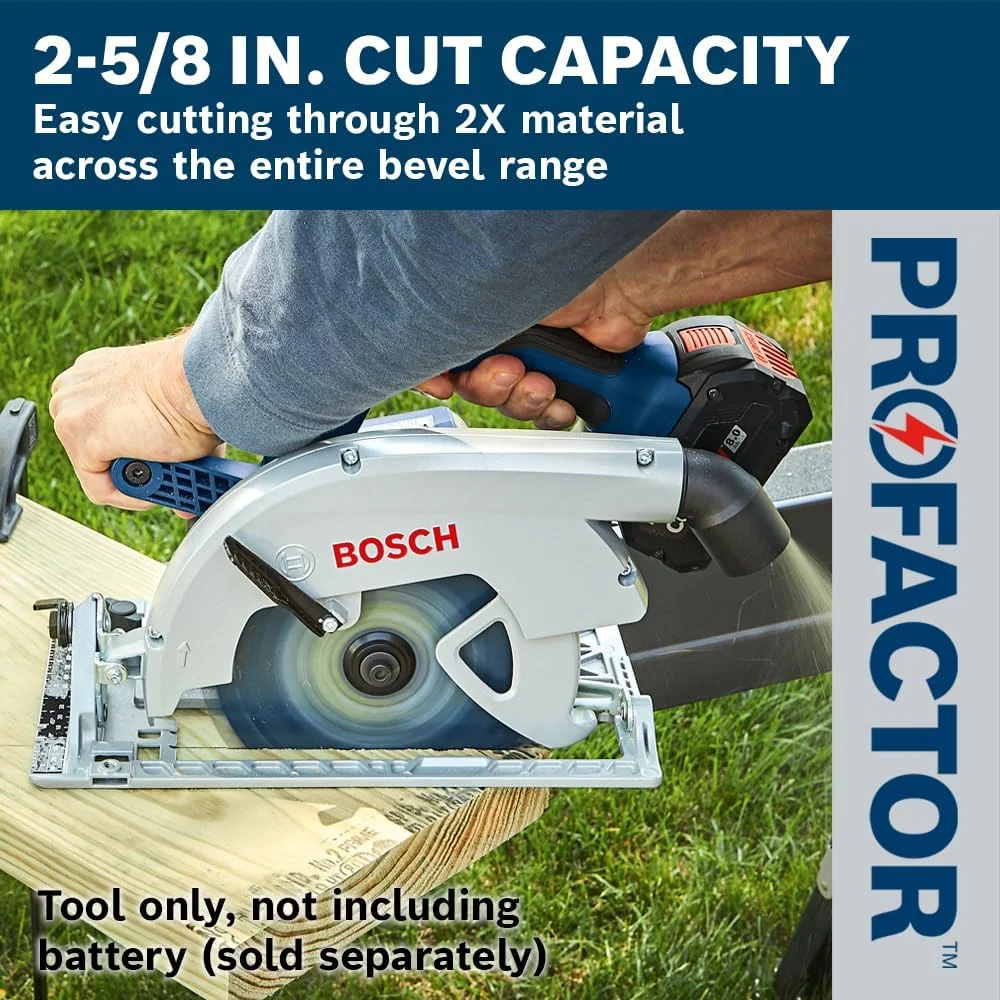 اره دایره ای شارژی بوش مدل GKS18V-26LN PROFACTOR 18V با تیغه 7-1/4 اینچی (بدون باتری و شارژر)