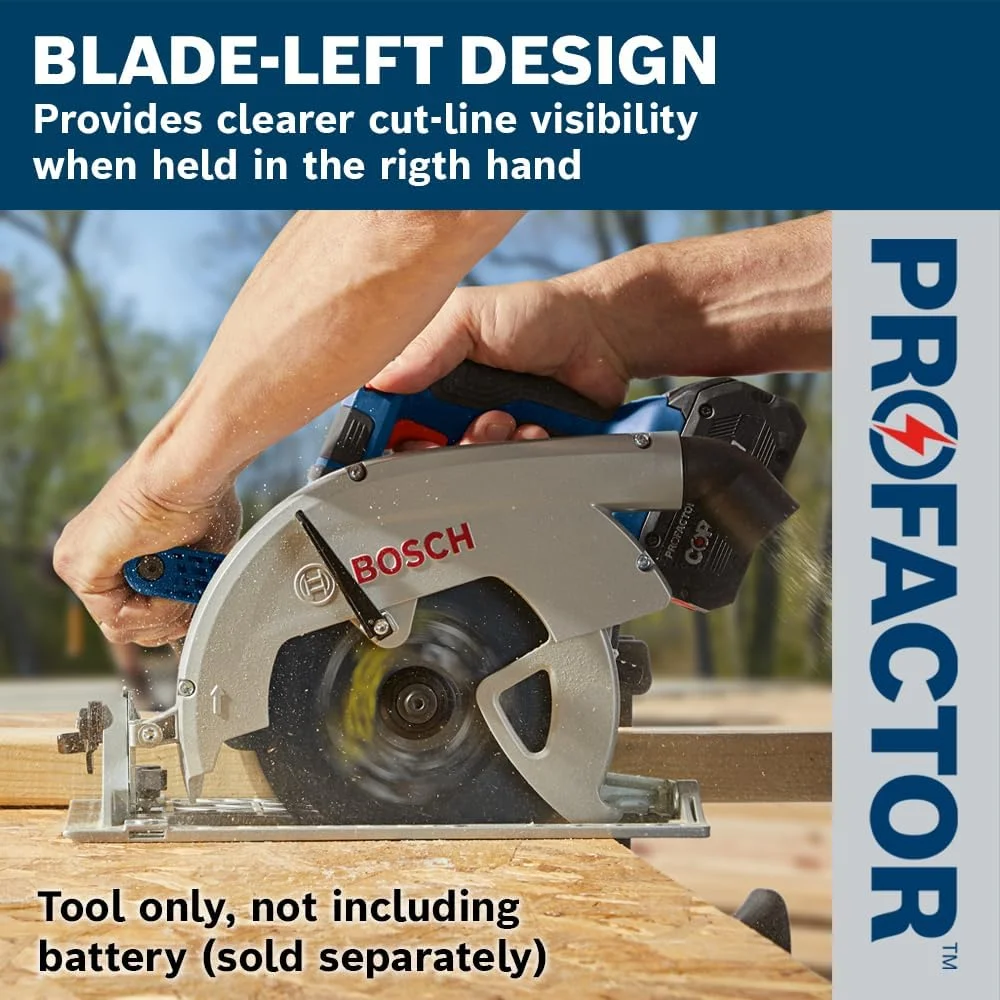 اره دایره ای شارژی بوش مدل GKS18V-26LN PROFACTOR 18V با تیغه 7-1/4 اینچی (بدون باتری و شارژر)