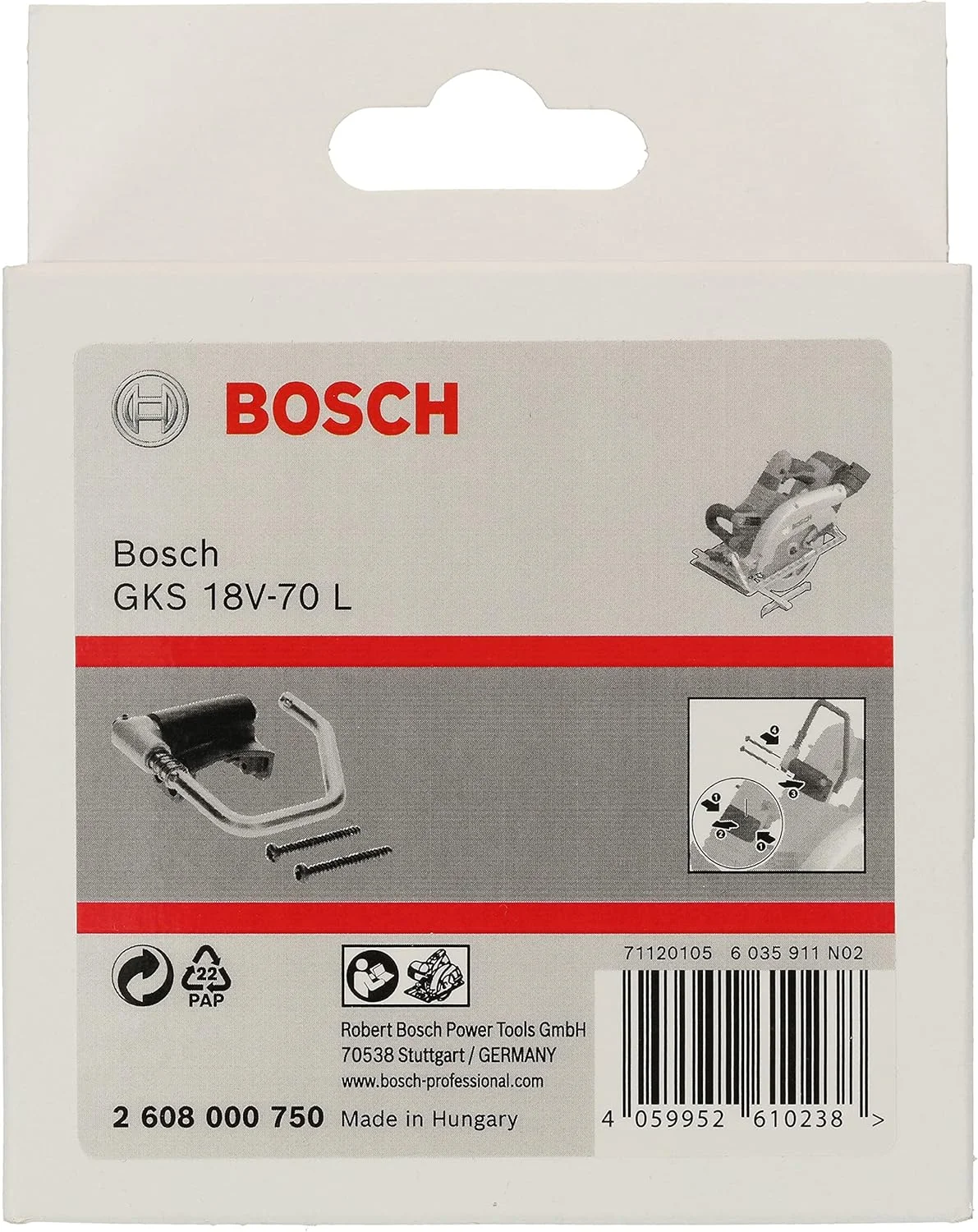 قلاب آویز بوش (مناسب برای GKS 18V-70L، آویزان کردن ایمن ابزار، 95 x 90 میلی متر، لوازم جانبی اره گرد) قلاب آویز بوش (مناسب برای GKS 18V-70L، آویزان کردن ایمن ابزار، 95 x 90 میلی متر، لوازم جانبی اره گرد)