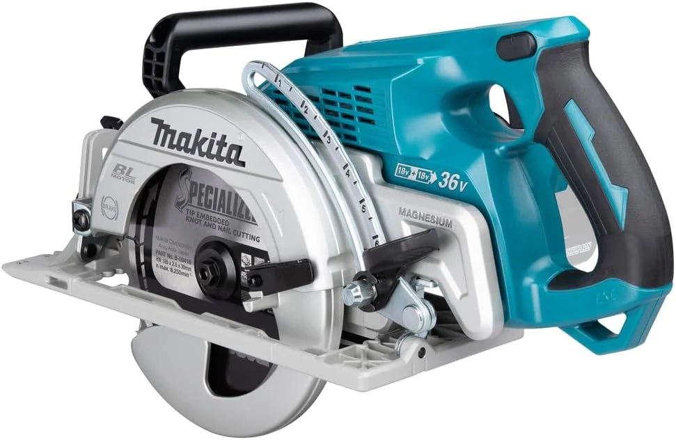 اره دیسکی شارژی 185 میلی‌متری ماکیتا مدل DRS780Z با موتور براشلس، دو باتری 18 ولت (36 ولت) سری LXT - باتری و شارژر شامل نمی‌شود