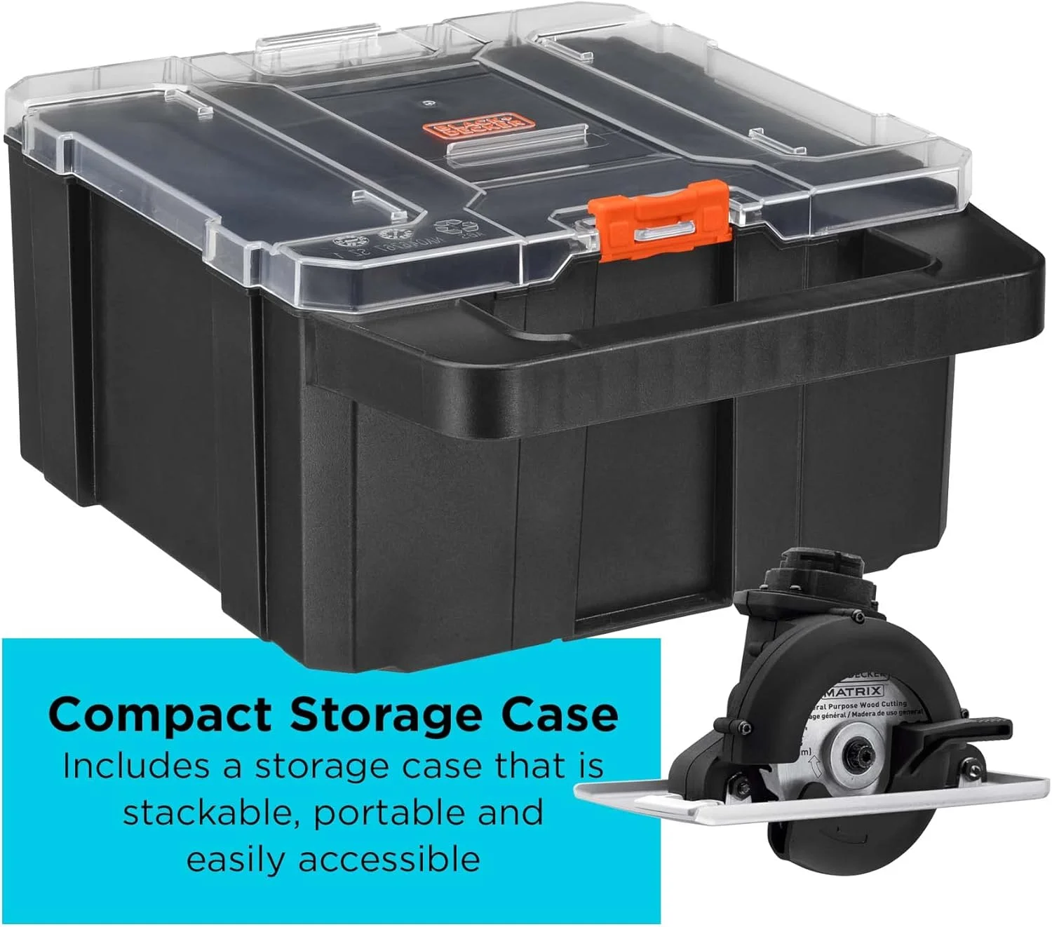 اتصال اره گرد بر بلک اند دکر MATRIX، 3-3/38 اینچ، برای برش های تمیز، شامل جعبه نگهداری (BDCMTTSSTFF)