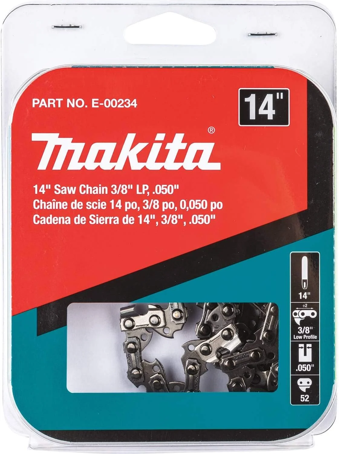 زنجیر اره 35 سانتیمتری ماکیتا مدل E-00234، 3/8 اینچ LP، 0.050 اینچ زنجیر اره 35 سانتیمتری ماکیتا مدل E-00234، 3/8 اینچ LP، 0.050 اینچ