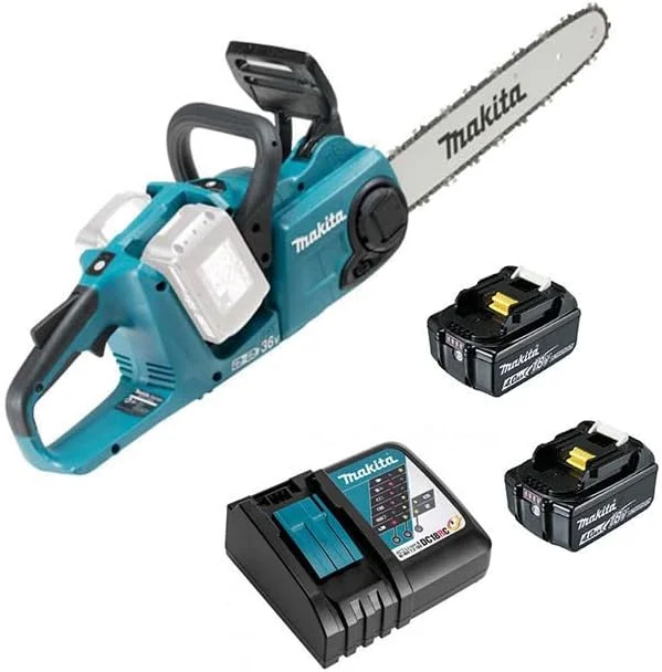 اره زنجیری ماکیتا مدل DUC353RM2، 36 ولت LXT (2 عدد باتری 4.0 آمپر)، طول تیغه 35 سانتی متر