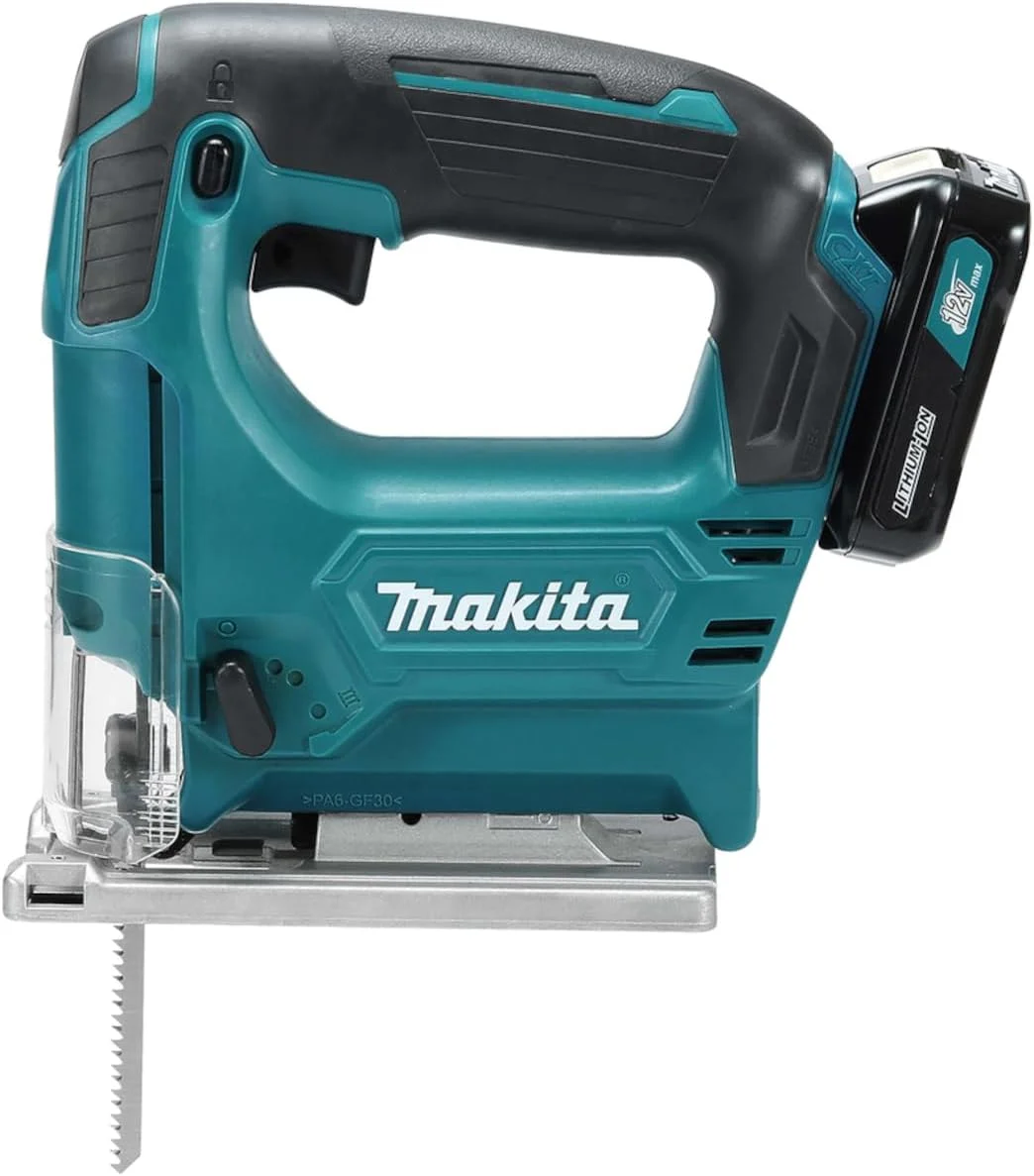 اره عمودبر شارژی ماکیتا JV101DWAE 12 ولت مجهز به 2 عدد باتری 2.0 آمپر لیتیوم-یون و شارژر به همراه کیف حمل