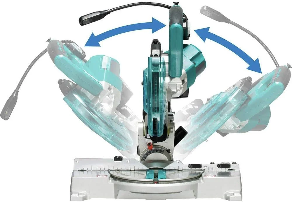 اره میزی دو طرفه 6-1/2 اینچی شارژی 18 ولت LXT لیتیوم-یون براشلس ماکیتا مدل XSL05Z با لیزر، فقط ابزار اره میزی دو طرفه 6-1/2 اینچی شارژی 18 ولت LXT لیتیوم-یون براشلس ماکیتا مدل XSL05Z با لیزر، فقط ابزار