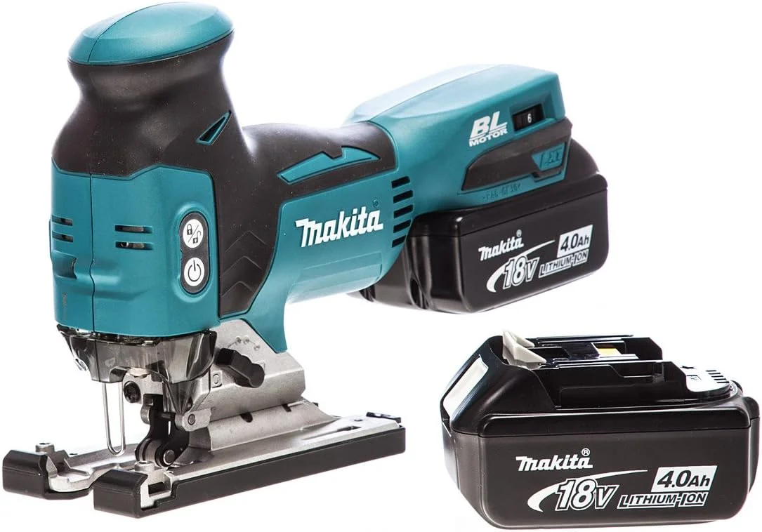 اره عمودبر شارژی 18 ولت Makita DJV181RMJ به همراه 2 عدد باتری 4.0 آمپر و شارژر عرضه شده در جعبه Makpac
