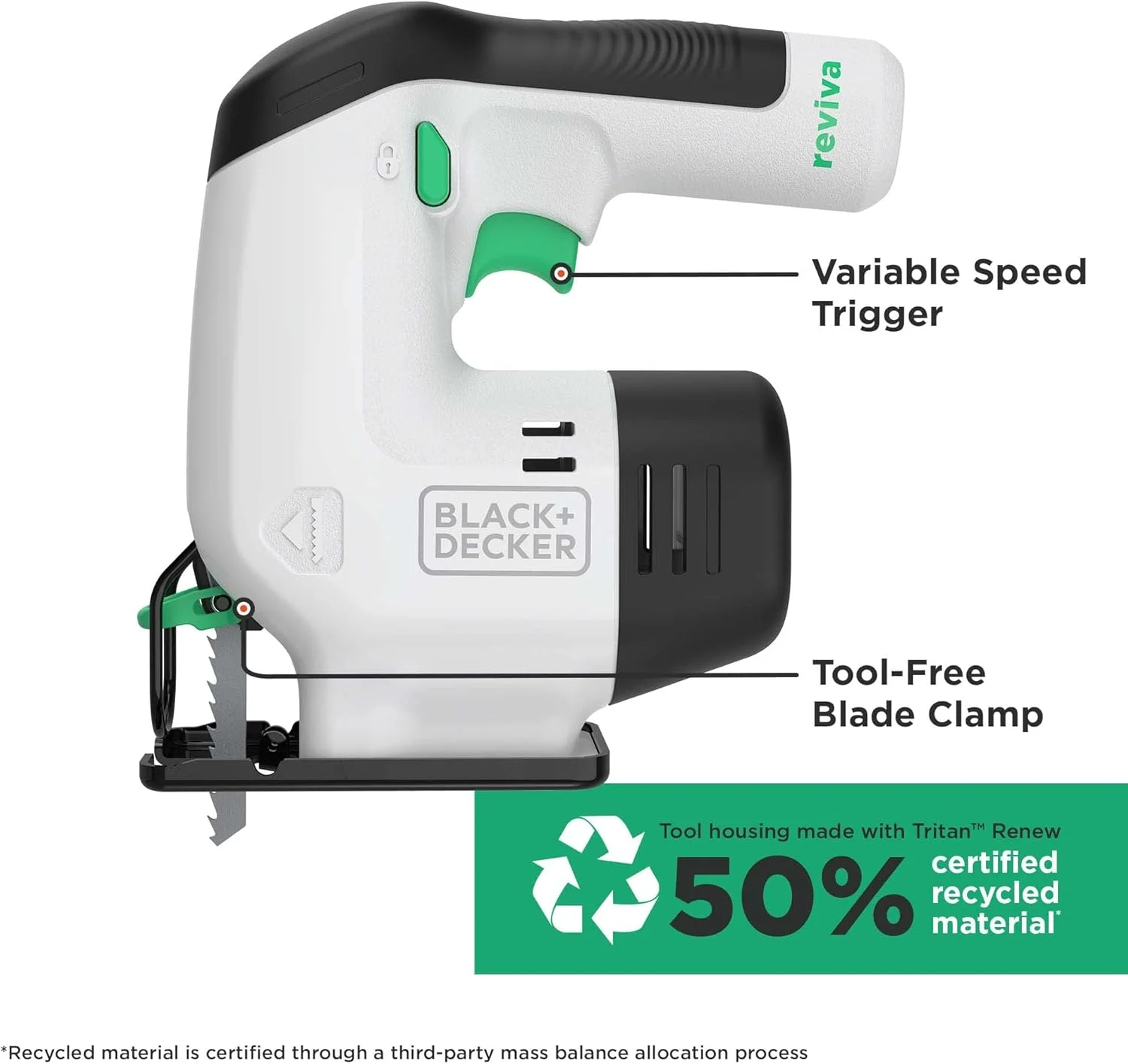 اره عمود بر 12 ولت بلک اند دکر مدل Reviva به همراه 3 تیغه REVJ12A3-GB