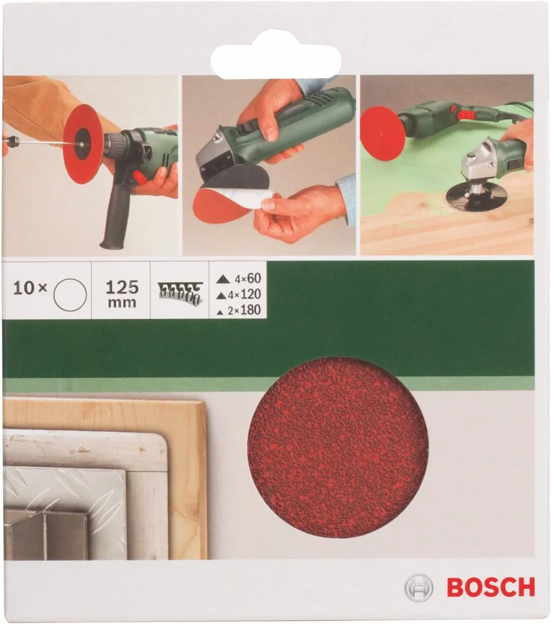 بوش هوم اند گاردن 2609256B47 مجموعه 10 عددی سنباده برای فرز و دریل زاویه ای 125، 4 عدد 60، 4 عدد 120، 2 عدد 180 بوش هوم اند گاردن 2609256B47 مجموعه 10 عددی سنباده برای فرز و دریل زاویه ای 125، 4 عدد 60، 4 عدد 120، 2 عدد 180