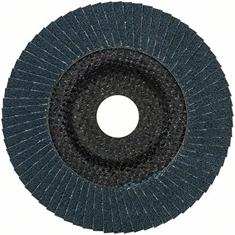 صفحه ساب فیبری بوش مناسب برای سنگ فرز، طراحی صاف، قطر 125 میلی متر، زبری 80، مشکی