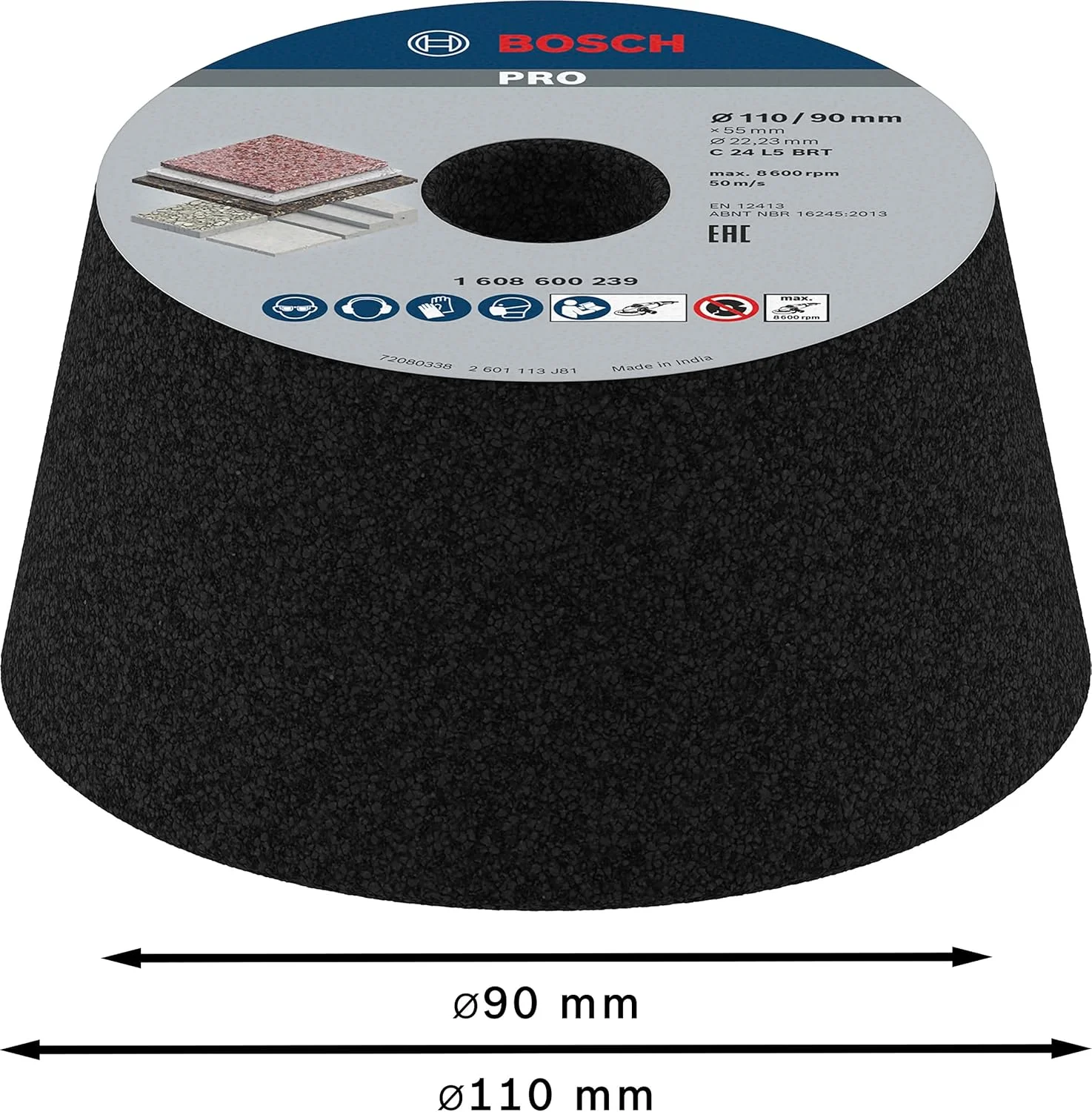 صفحه سنگ ساب مخروطی بوش مدل PRO Longlife مناسب سنگ فرزهای زاویه ای بزرگ و سوراخ 22.23 میلی متر (برای فولاد و چدن، Ø میلی متر، لوازم جانبی حرفه ای سنگ فرز زاویه ای بزرگ) صفحه سنگ ساب مخروطی بوش مدل PRO Longlife مناسب سنگ فرزهای زاویه ای بزرگ و سوراخ 22.23 میلی متر (برای فولاد و چدن، Ø میلی متر، لوازم جانبی حرفه ای سنگ فرز زاویه ای بزرگ)