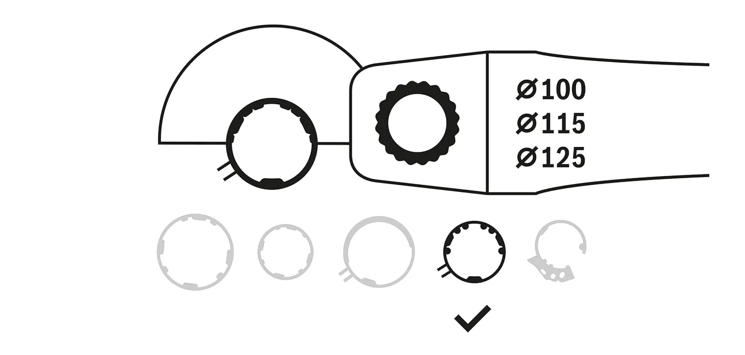 محافظ حرفه ای بوش بدون پوشش (برای سنگ زنی، Ø 100 میلی متر، لوازم جانبی سنگ فرز) محافظ حرفه ای بوش بدون پوشش (برای سنگ زنی، Ø 100 میلی متر، لوازم جانبی سنگ فرز)