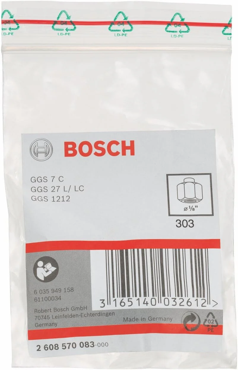 بوش 1 عدد کولت با مهره قفل کننده (Ø 1/8 اینچ، لوازم جانبی برای سنگ فرزهای مستقیم) بوش 1 عدد کولت با مهره قفل کننده (Ø 1/8 اینچ، لوازم جانبی برای سنگ فرزهای مستقیم)