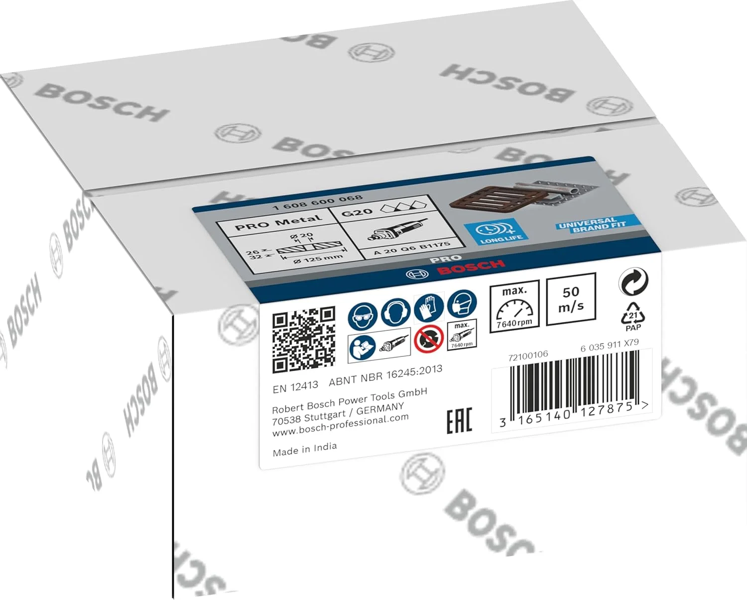 صفحه سنگ ساب طول عمر بالا بوش مدل Pro، مناسب سنگ فرزهای مستقیم و سوراخ 20 میلیمتری (برای فولاد و چدن، قطر میلیمتر، لوازم جانبی حرفهای سنگ فرز مستقیم) صفحه سنگ ساب طول عمر بالا بوش مدل Pro، مناسب سنگ فرزهای مستقیم و سوراخ 20 میلیمتری (برای فولاد و چدن، قطر میلیمتر، لوازم جانبی حرفهای سنگ فرز مستقیم)