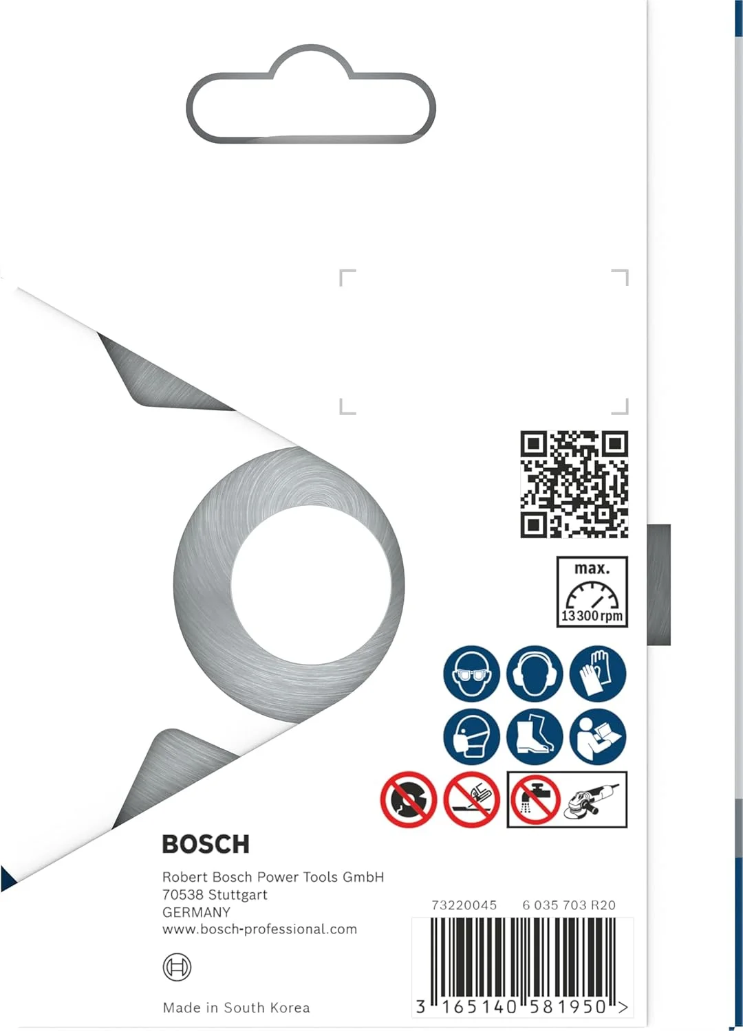 دیسک برش الماسه سنگ مرمر بوش، مناسب برای دستگاه فرز با قطر سوراخ 22.23 میلی متر (مناسب برای سنگ های نرم، مرمر، قطر 115 میلی متر، لوازم جانبی حرفه ای فرز)