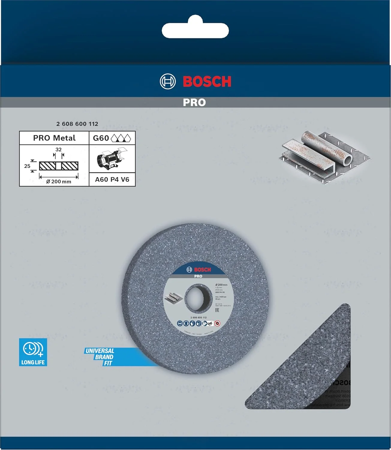 صفحه سنباده بوش مدل 2608600112 مناسب سنگ رومیزی 200 x 32 میلی متر 60 صفحه سنباده بوش مدل 2608600112 مناسب سنگ رومیزی 200 x 32 میلی متر 60