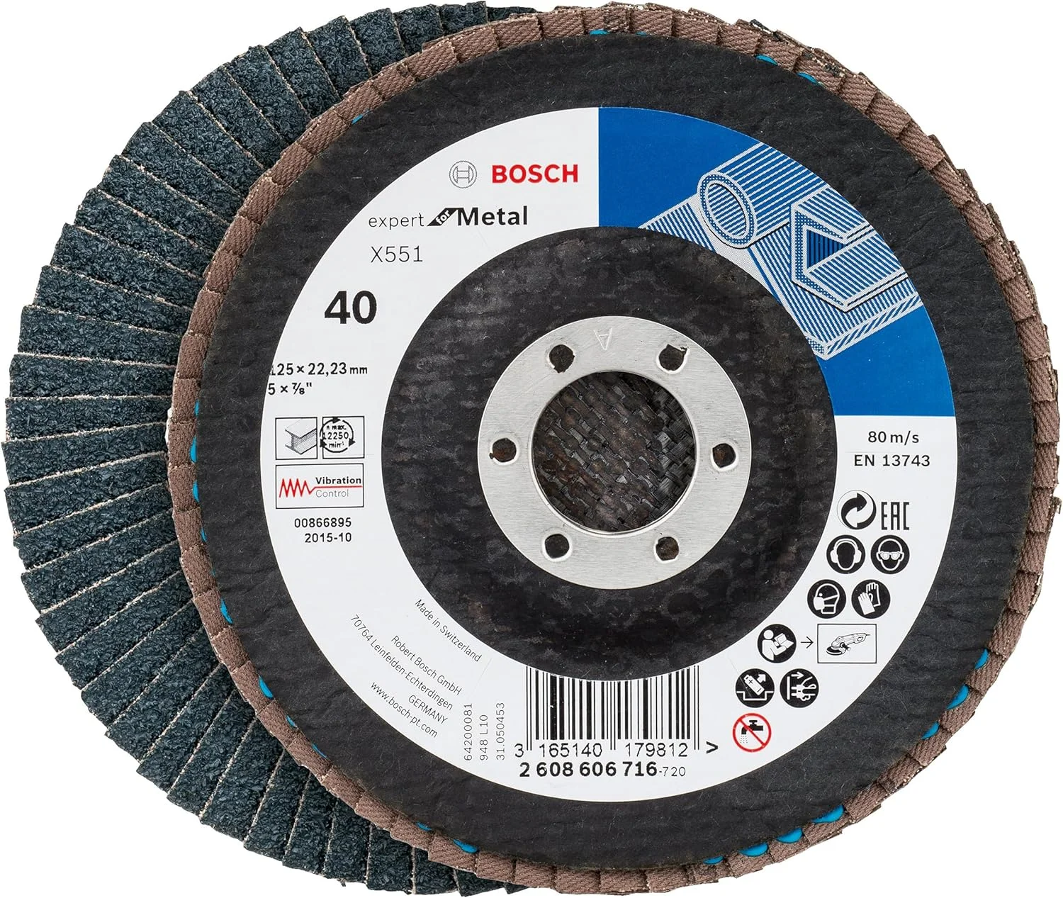 مجموعه دیسک فلاپ X551 Expert بوش برای فلز (مناسب فلز، فولاد، چدن، قطر 125 میلی متر، زبری 40/60/80، M14، لوازم جانبی حرفه ای سنگ فرز) به همراه کلاه مجموعه دیسک فلاپ X551 Expert بوش برای فلز (مناسب فلز، فولاد، چدن، قطر 125 میلی متر، زبری 40/60/80، M14، لوازم جانبی حرفه ای سنگ فرز) به همراه کلاه