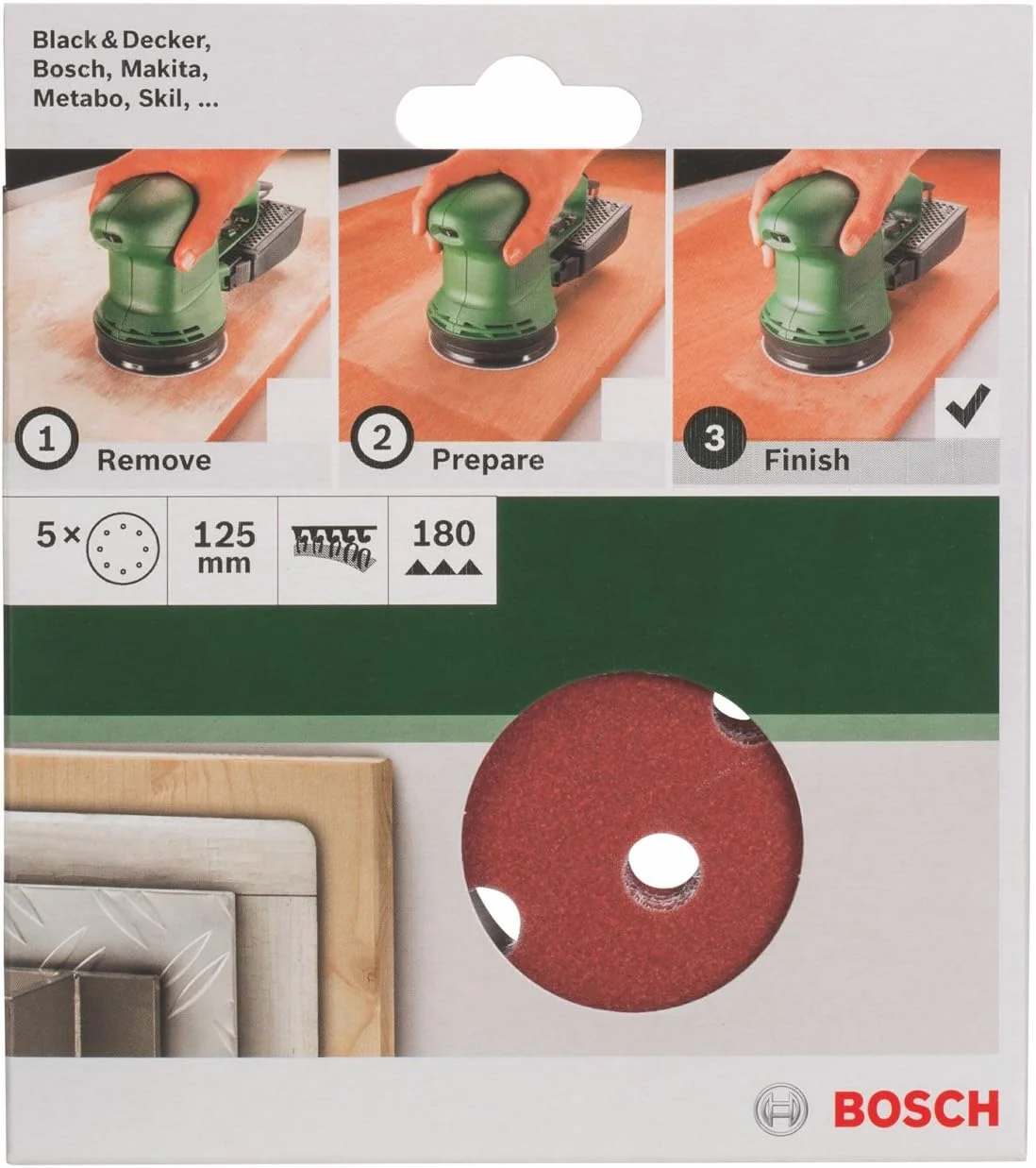 مجموعه 5 عددی سنباده دیسکی چسبی بوش مناسب دستگاه های سنباده لرزان گرد 125 میلی متر مجموعه 5 عددی سنباده دیسکی چسبی بوش مناسب دستگاه های سنباده لرزان گرد 125 میلی متر