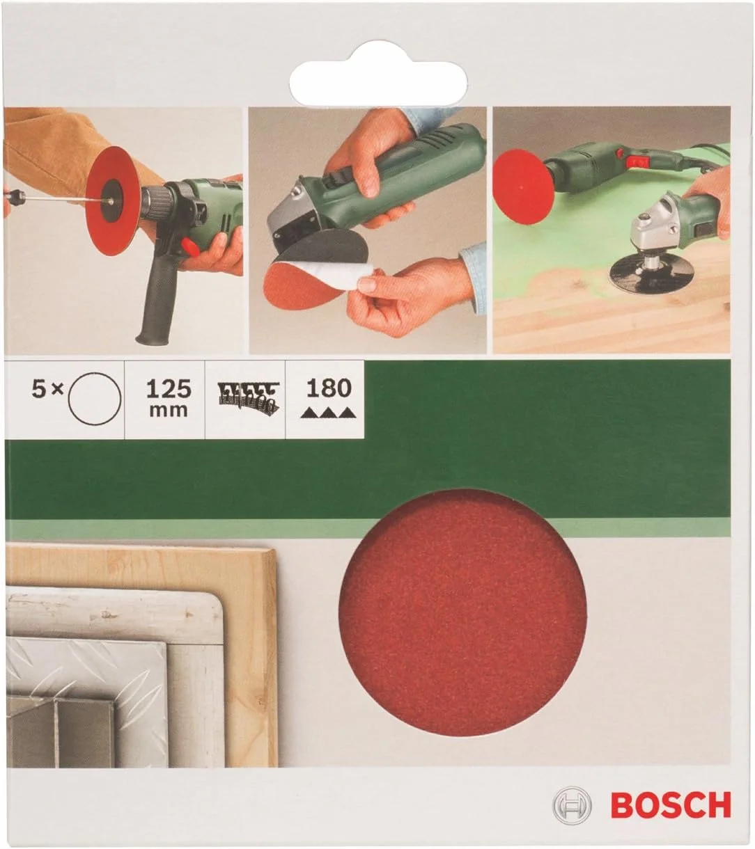 بوش هوم اند گاردن 2609256B46 مجموعه 5 عددی سنباده برای فرز زاویه ای و دریل 125، 180