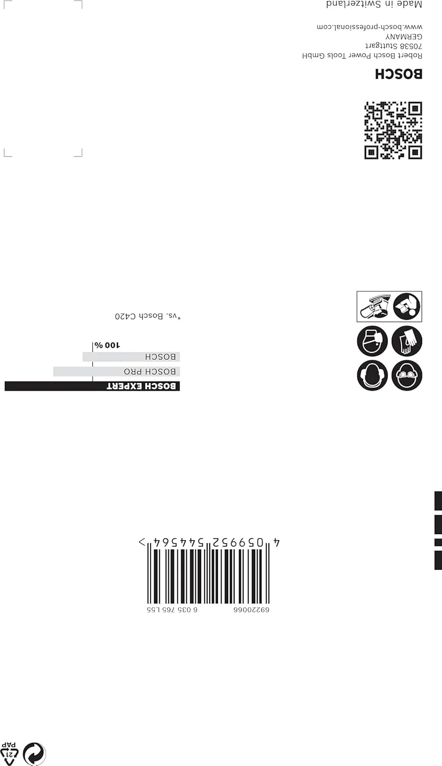 کاغذ سمباده حرفه ای بوش مدل Expert C470 (مناسب چوب سخت، رنگ روی چوب، 100x150 میلی متر، زبری 180، لوازم جانبی سنباده لرزان) کاغذ سمباده حرفه ای بوش مدل Expert C470 (مناسب چوب سخت، رنگ روی چوب، 100x150 میلی متر، زبری 180، لوازم جانبی سنباده لرزان)