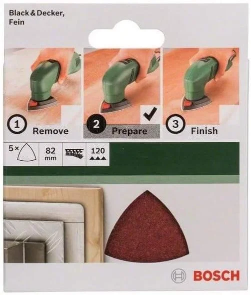 بوش 2609256A45 مجموعه 5 عددی پدهای سنباده برای سنباده لرزان دلتا 82 میلی متر دانه بندی 120 بوش 2609256A45 مجموعه 5 عددی پدهای سنباده برای سنباده لرزان دلتا 82 میلی متر دانه بندی 120