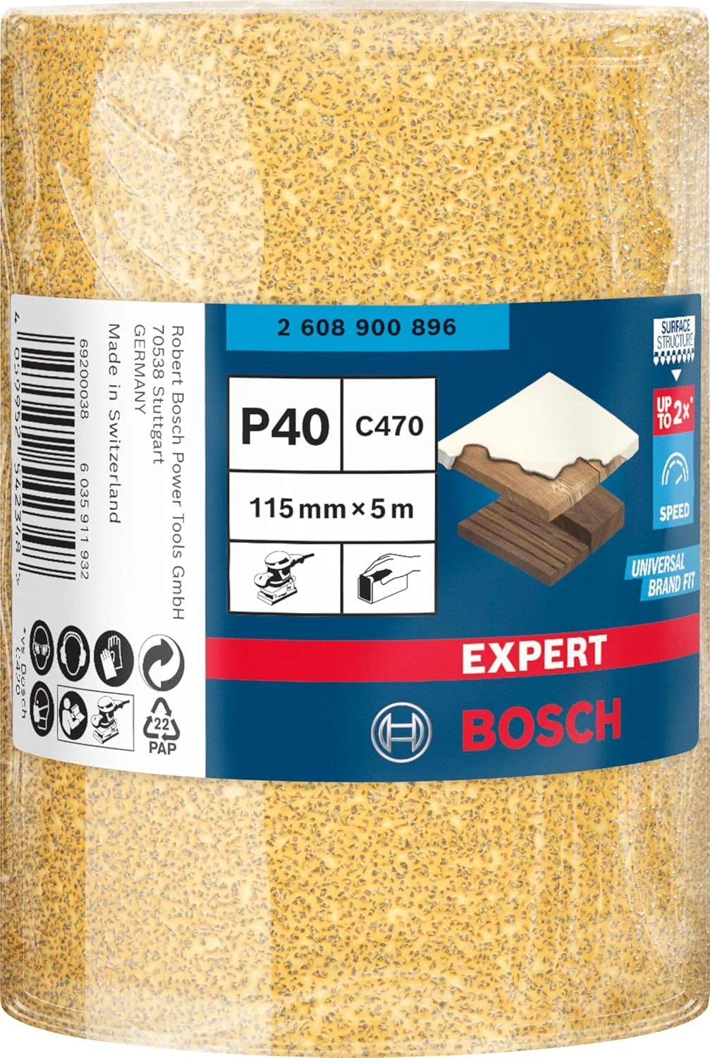 رول سمباده حرفه ای بوش مدل Expert C470 (مناسب چوب سخت، رنگ روی چوب، عرض 115 میلی متر، طول 5 متر، زبری 40، لوازم جانبی سمباده زنی دستی) رول سمباده حرفه ای بوش مدل Expert C470 (مناسب چوب سخت، رنگ روی چوب، عرض 115 میلی متر، طول 5 متر، زبری 40، لوازم جانبی سمباده زنی دستی)