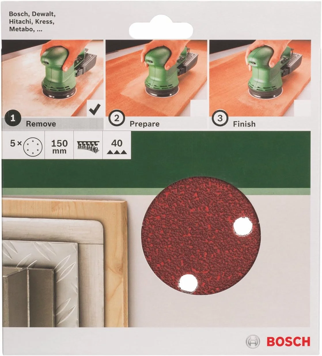 بوش خانه و باغ 2609256A29 مجموعه 5 عددی کاغذ سنباده برای سنباده لرزان های گردان 150.40 بوش خانه و باغ 2609256A29 مجموعه 5 عددی کاغذ سنباده برای سنباده لرزان های گردان 150.40