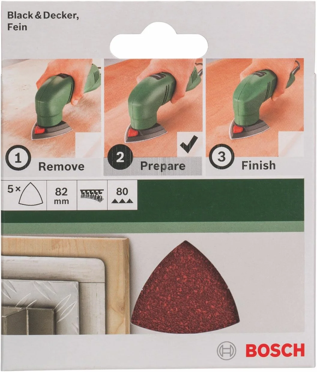 برگ سنباده بوش 5 عددی 82 میلی متر دانه بندی 80 مناسب برای سنباده لرزان دلتا، مناسب برای مواد مختلف برگ سنباده بوش 5 عددی 82 میلی متر دانه بندی 80 مناسب برای سنباده لرزان دلتا، مناسب برای مواد مختلف