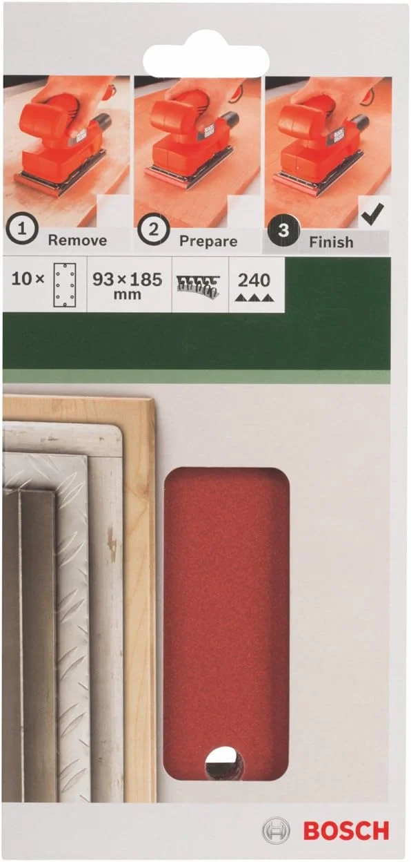 مجموعه ورق سنباده بوش 2609256A92 برای سنباده لرزان (10 عددی) مجموعه ورق سنباده بوش 2609256A92 برای سنباده لرزان (10 عددی)