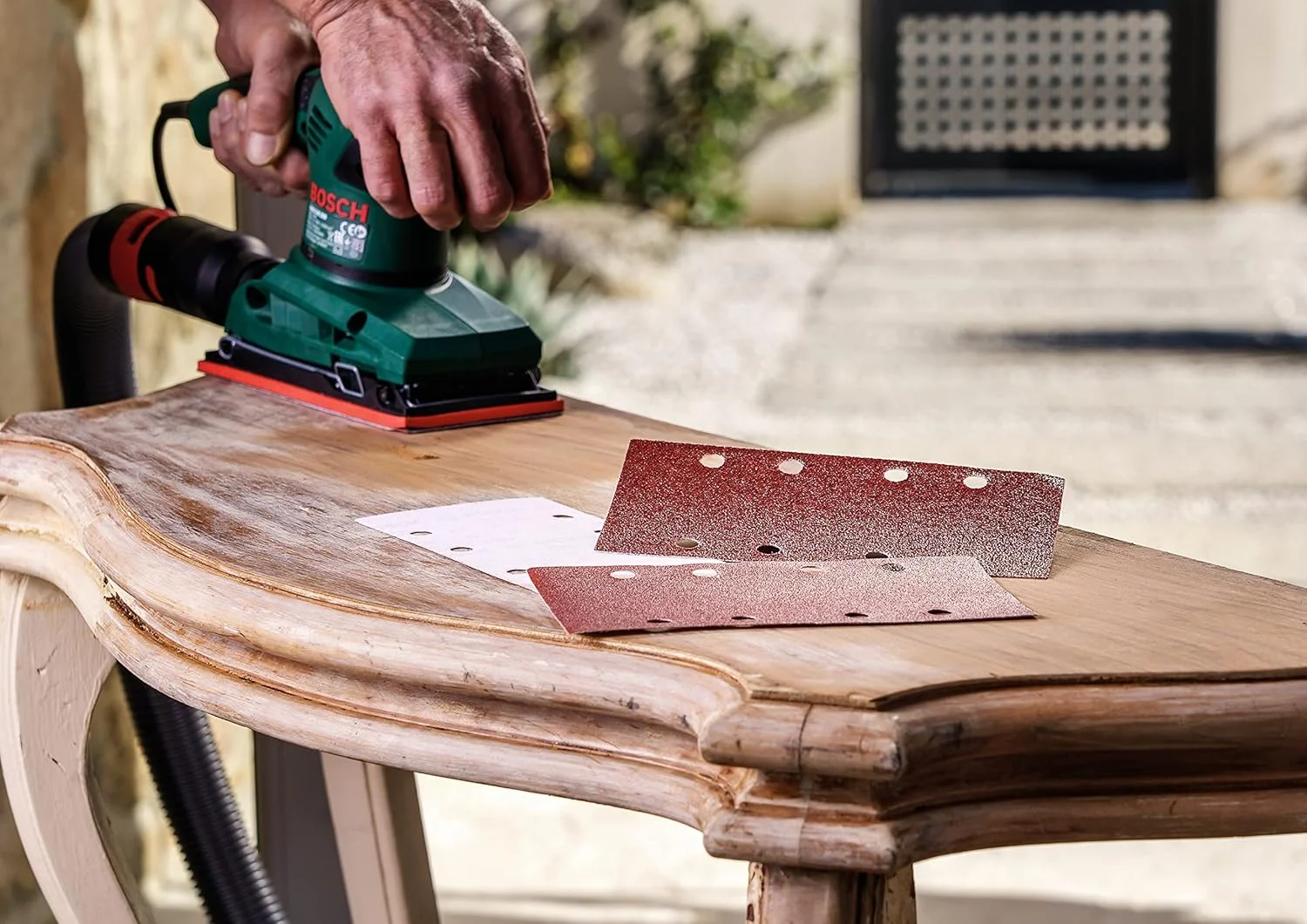 سنباده ورق سمباده لرزان بوش مدل 2607017108، قرمز، 93 x 230 میلی متر سنباده ورق سمباده لرزان بوش مدل 2607017108، قرمز، 93 x 230 میلی متر