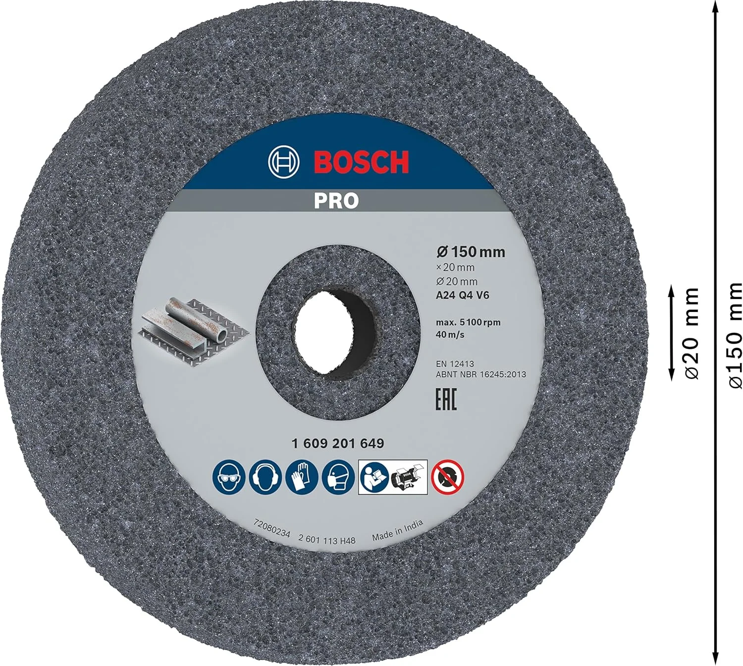 صفحه سنباده بوش 1609201649 مناسب برای سنباده لرزان دوگانه 150 x 20 میلی متر/دانه بندی 46 صفحه سنباده بوش 1609201649 مناسب برای سنباده لرزان دوگانه 150 x 20 میلی متر/دانه بندی 46