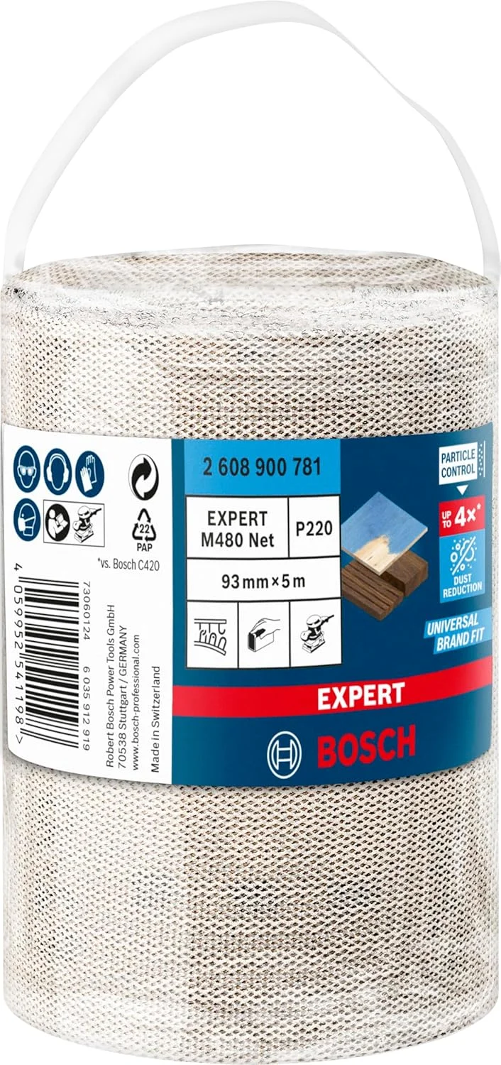 رول سنباده توری اکسپرت M480 بوش (عرض 93 میلی متر، طول 5 متر، زبری 220) رول سنباده توری اکسپرت M480 بوش (عرض 93 میلی متر، طول 5 متر، زبری 220)