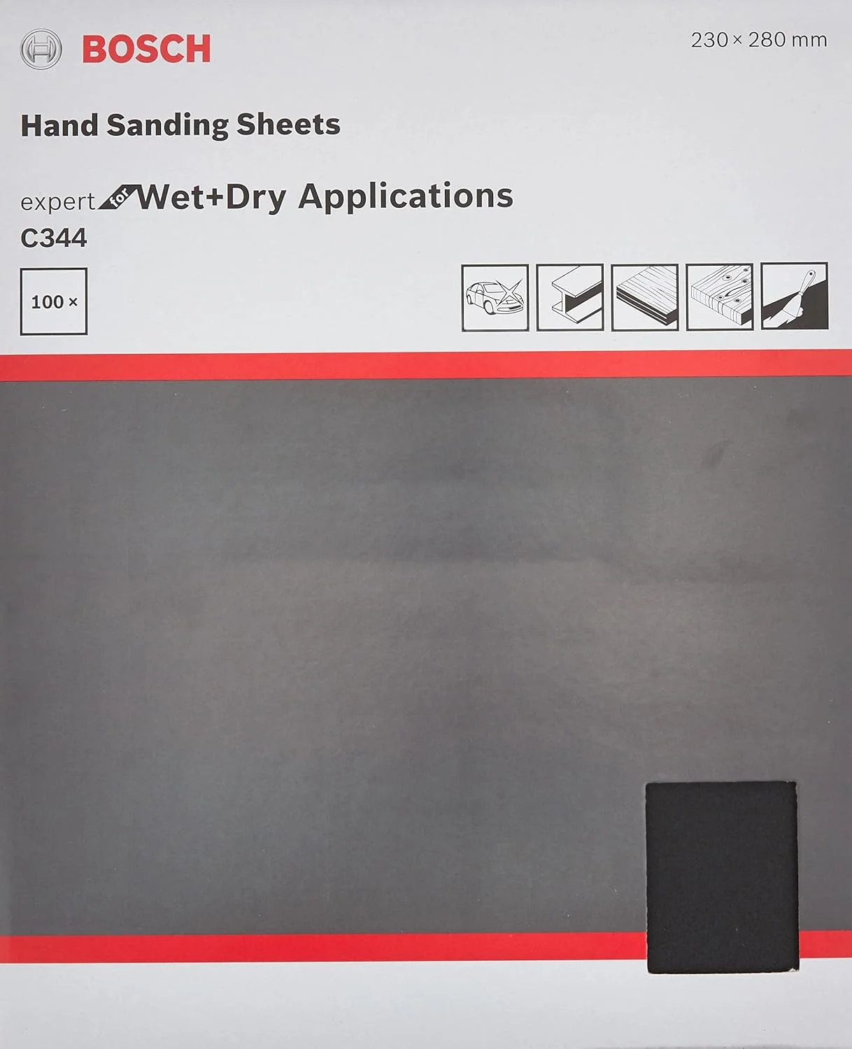 بوش C344 G800 سنباده دستی تر و خشک، بسته 100 عددی، سایز 230 میلی متر در 280 میلی متر بوش C344 G800 سنباده دستی تر و خشک، بسته 100 عددی، سایز 230 میلی متر در 280 میلی متر