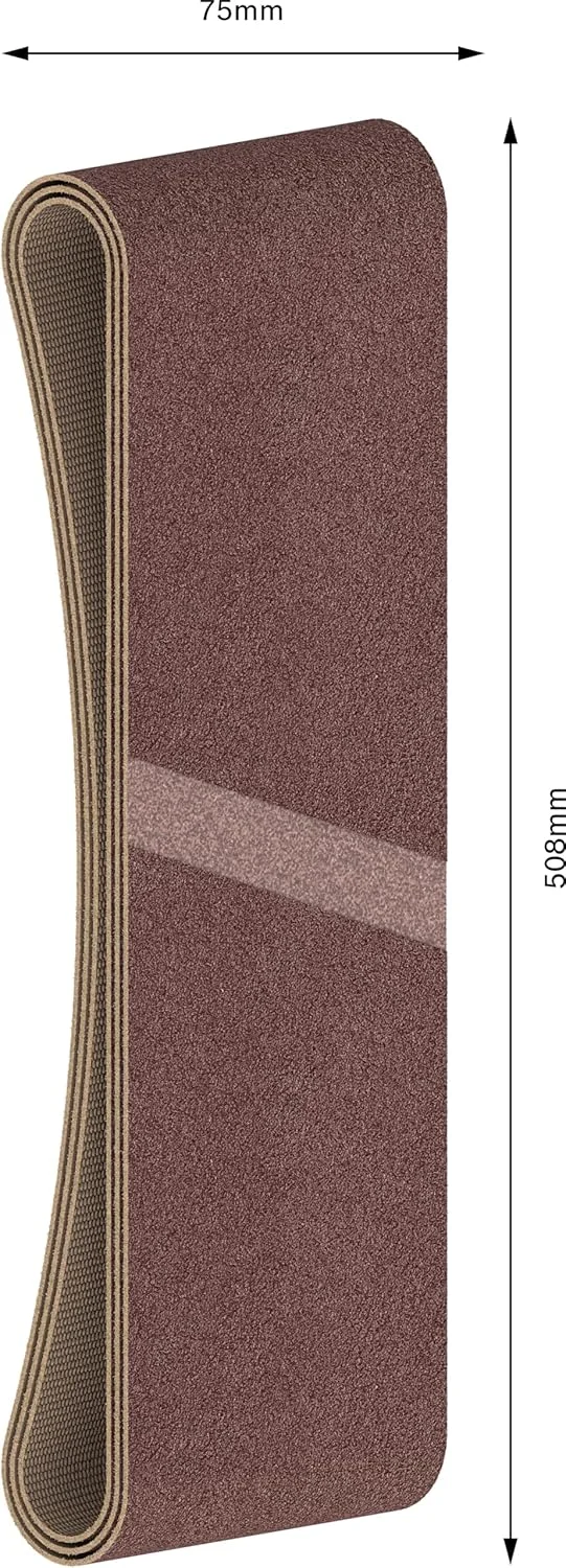 مجموعه سه عددی تسمه سنباده بوش پروفشنال X440 Best for Wood and Paint (چوب و رنگ، 75 x 508 میلی متر، گریت 120، لوازم جانبی برای سنباده های تسمه ای)