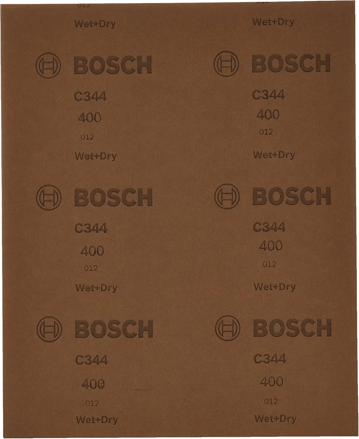 سنباده دستی بوش مدل C344 G400 مناسب برای سنباده زنی تر و خشک، بسته 100 عددی، سایز 230 در 280 میلی متر